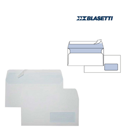 500 buste bianche 110x230mm 90gr c/finestra intestate  5000 pz