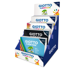 580900 espositore 30 kids album assortiti giotto