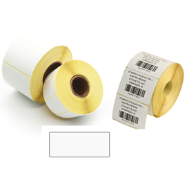 5.000 etichette trasf. Termico f.to 40x21mm - 2 piste - printex
