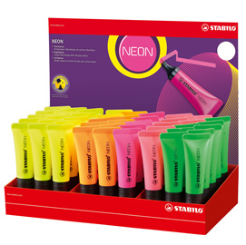 72/45-1 espositore 45 evidenziatori neon colori assortiti stabilo