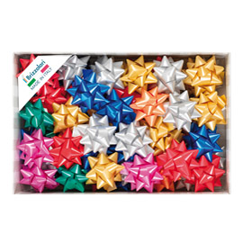 70 stelle nastro liscio 6800 19mmxØ9cm colori assortiti natale brizzolari