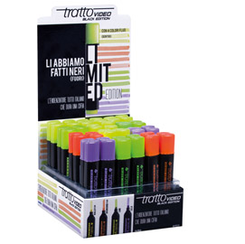 833600 expo 48pz evidenziatori tratto video black edition colori assortiti