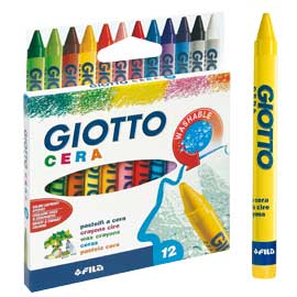 Astuccio 12 pastelli cera 90mm ø 8.5mmgiotto