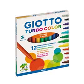 Astuccio 12 pennarelli turbocolor giotto