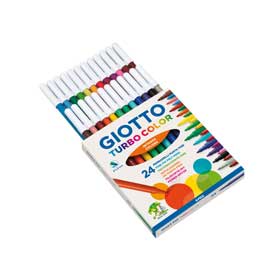 Astuccio 24 pennarelli turbocolor giotto