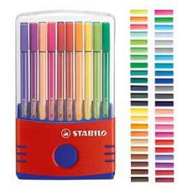 Astuccio 20 pennarelli stabilo pen 68 color parade