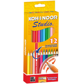 Astuccio 12 matite colorate studio koh.i.noor