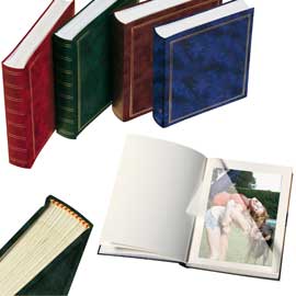 Album foto 30x33cm 50fg in cartoncino c/velina copertina vinile rosso lebez