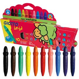 Astuccio 10 superpastelloni a cera giotto bebe'