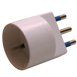 Adattatore semplice con spina 2p+t 16a - presa schuko 16a