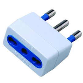 Adattatore semplice con spina 2p+t 16a - presa bipasso 10/16a
