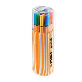 Astuccio twin-pack 20 pennarelli stabilo point 88