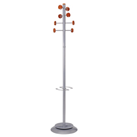Appendiabiti a 8 posti 175cm metallo/legno timby alba