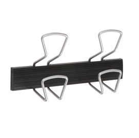 Appendiabiti da muro 2posti 31cm metallo/abs alba