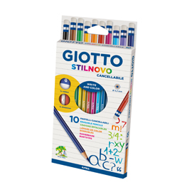 Astuccio 10 pastelli stilnovo cancellabile giotto