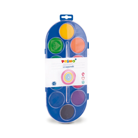 Astuccio 10 pastiglie acquerelli jumbo 44mm primo