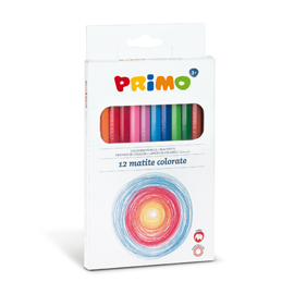 Astuccio 12 pastelli colorati maxi jumbo 100 fsc primo