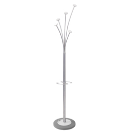 Appendiabiti a 5 posti 187cm bianco c/portaombrelli alba