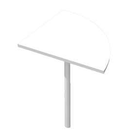Angolare 90° bianco + gamba supporto x scrivanie easy