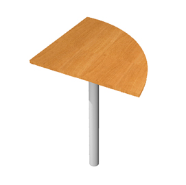 Angolare 90° noce chiaro + gamba supporto x scrivanie easy