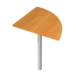 Angolare 90° faggio + gamba supporto x scrivanie easy