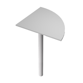 Angolare 90° grigio + gamba supporto x scrivanie easy