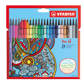 Astuccio 24 pennarelli pen 68 stabilo