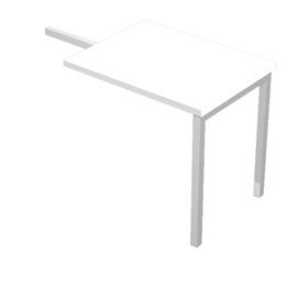Allungo reversibile dx/sx 79x60cm bianco per scrivanie easy plus