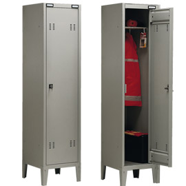Armadio spogliatoio metallo a 1posto 38x35cm h180cm grigio