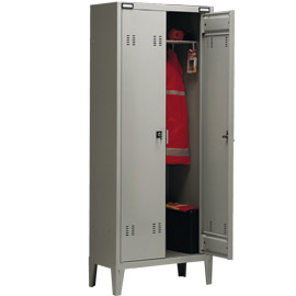 Armadio spogliatoio metallo a 2 posti 70x35cm h180cm grigio