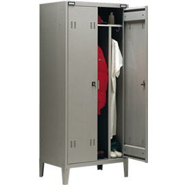 Armadio spogliatoio metallo a 2posti c/divis. 80x47cm h180cm grigio