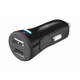 Alimentatore car charger 2porte usb universale trust