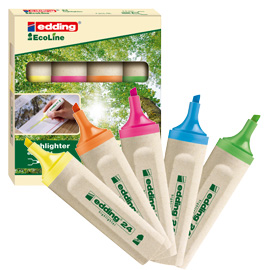 Astuccio 4 evidenziatore 24 ecoline edding