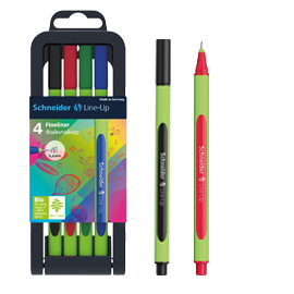 Astuccio 4 fineliner line-up 0,4mm colori ass. Schneider
