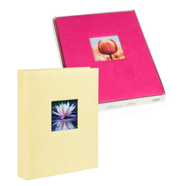 Album foto 24x31cm 30fg cart. C/velina cop.personalizzabile colori ass. Lebez