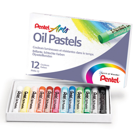 Astuccio 12 pastelli a olio pentel arts
