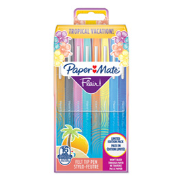 Astuccio 16 colori tropical pennarello flair nylon papermate
