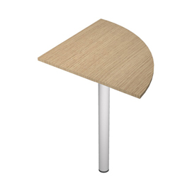 Angolare 90  agora' basic - gamba + supporto - per scrivanie - 80 x 80 cm - rovere - artexport