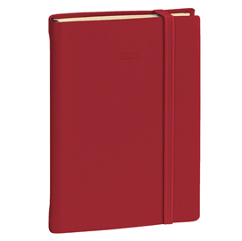 Agenda giornaliera daily pocket prestige silk 2023 - 8,5 x 13 cm - bordeaux - quo vadis
