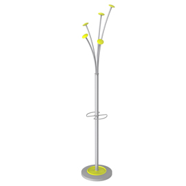 Appendiabiti - con portaombrelli - 5 posti - 187 cm - grigio/verde - alba