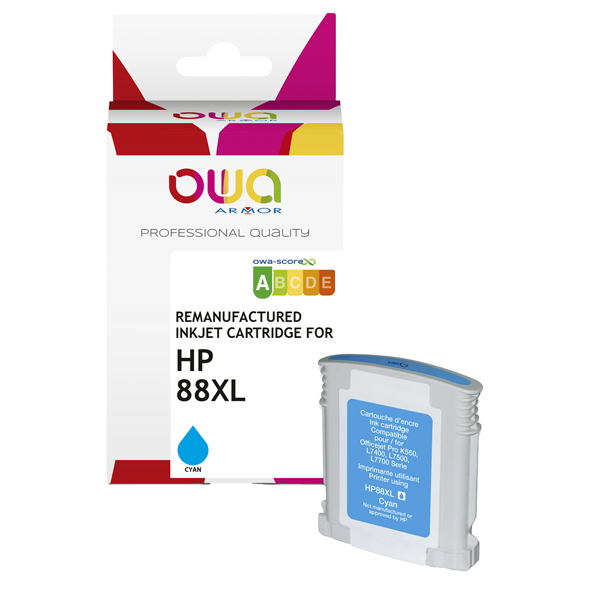 Armor cartuccia ciano per hp 88xl-35ml