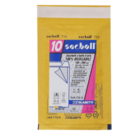 Busta imbottita sacboll - a (13 x 20 cm) - carta - avana - blasetti - conf. 10 pezzi