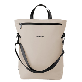 Borsa zainabile roll-top drop - 30 x 44 x 14 cm - gomma - crema - in tempo