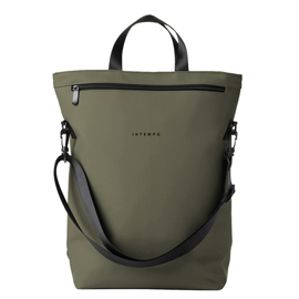 Borsa zainabile roll-top drop - 30 x 44 x 14 cm - gomma - verde - in tempo