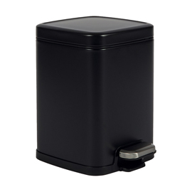 Bidone pico - con pedale e vaschetta - 6 l - nero satinato - perfetto