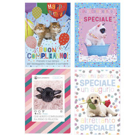 Biglietto cani e gatti fotografici - fantasie assortite - rex sadoch