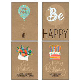 Biglietto avana fiori - fantasie assortite - sadoch