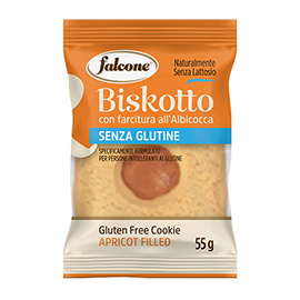 Biscotti farciti linea biskotti -  albicocca - monoporzione da 55 gr - falcone