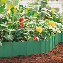 Bordo ornamentale - componibile ad incastro - pp - verde - 3m x 175mm - verdemax