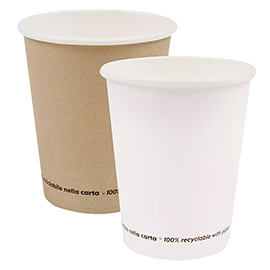 Bicchiere - carta - 350 ml - avana - signor bio - conf. 50 pezzi